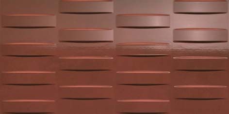Настенная/напольная плитка из белой глины Dwell 3D Grid Rust 40x80