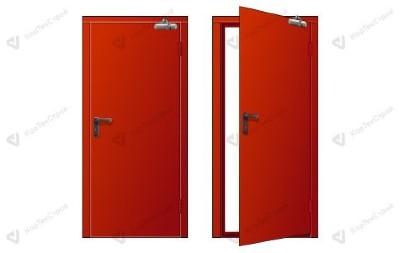 Красные двери EIS-60 с доводчиком