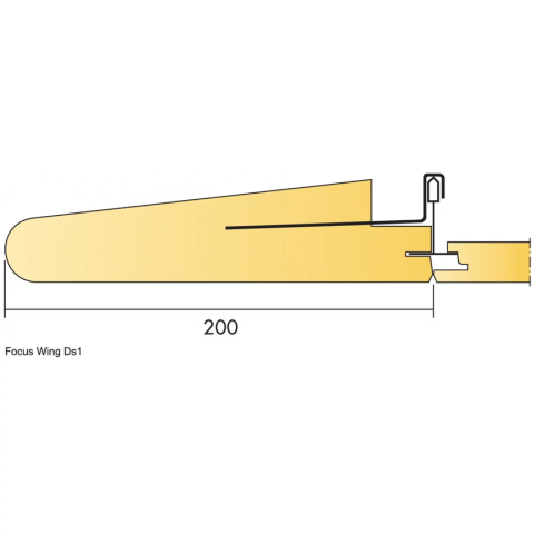Ecophon Focus Wing Kit Ds 600 Рядовая панель (набор элементов) 600x200