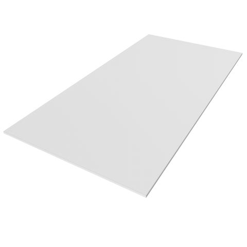 Кассета гладкая цинк 1200х600 мм открытый тип, белый, кромка "Board" 0,5 мм