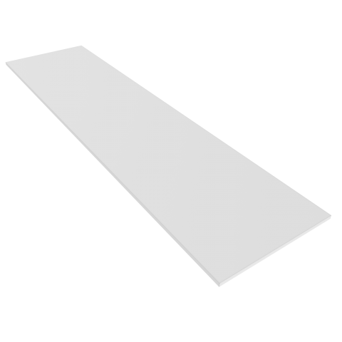 Кассета гладкая цинк 1200х300 мм открытый тип, белый, кромка "Board" 0,5 мм