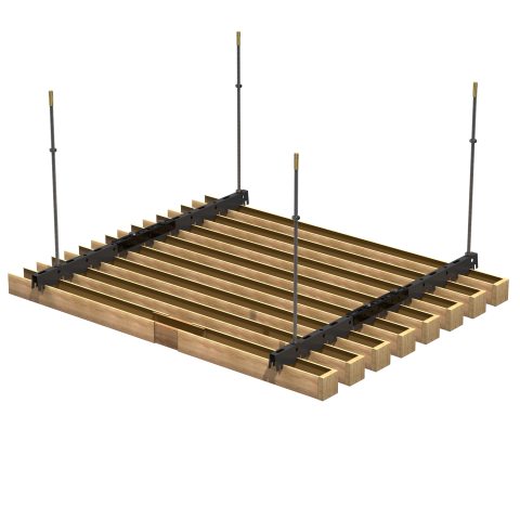 Кубообразная рейка Ш40/В80 дерево алюминий 0,4 Honey Wood