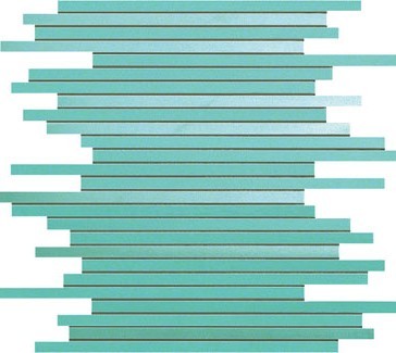 Настенная/напольная плитка из белой глины Dwell Turquoise Mosaico L