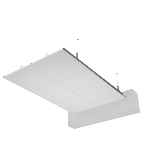 Кассета гладкая цинк 600х600 мм закрытый тип, белый, кромка "Tegular 90" 0,4 мм