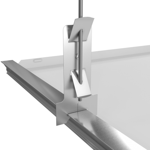 Кассета антибактериальная цинк 600х600 мм закрытый тип, кромка "Tegular 90" 0,5 мм