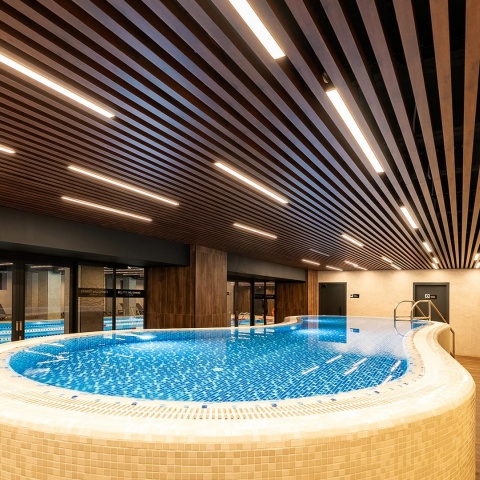 Кубообразная рейка Ш30/В60 дерево алюминий 0,4 Cherry Wood