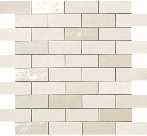 Настенная/напольная плитка из белой глины Ewall Pure MiniBrick