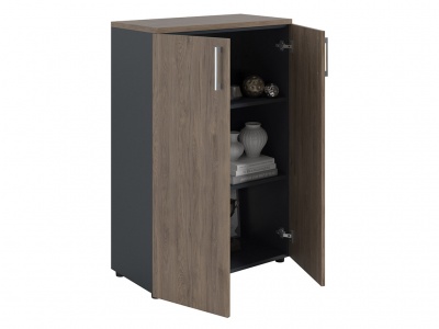  Шкаф NW 1280 закрытый темный орех/антрацит