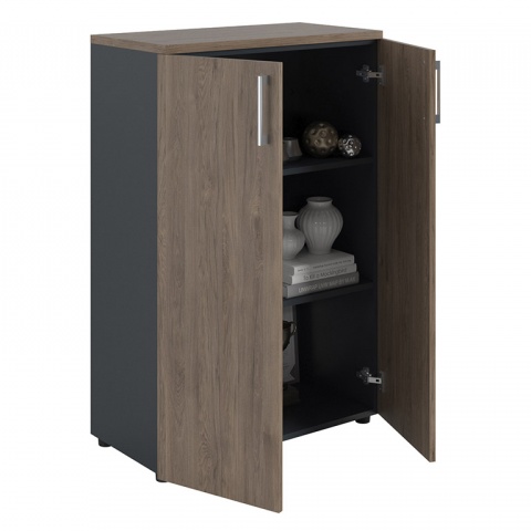  Шкаф NW 1280 закрытый темный орех/антрацит
