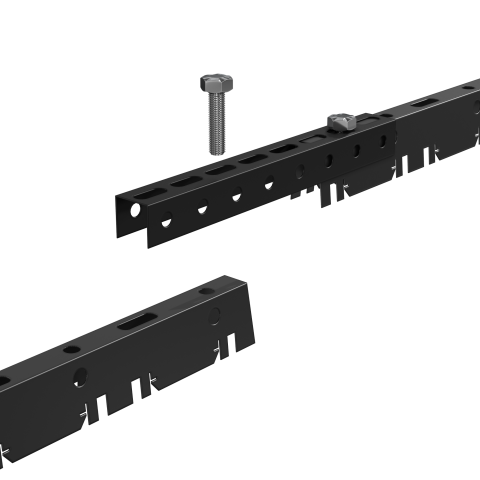 Кубообразная рейка Ш50/В100 RAL, алюминий 0,5 