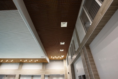 Потолок Грильято ячейка 50х50 мм, алюминий 0,3 мм, эконом 27 мм