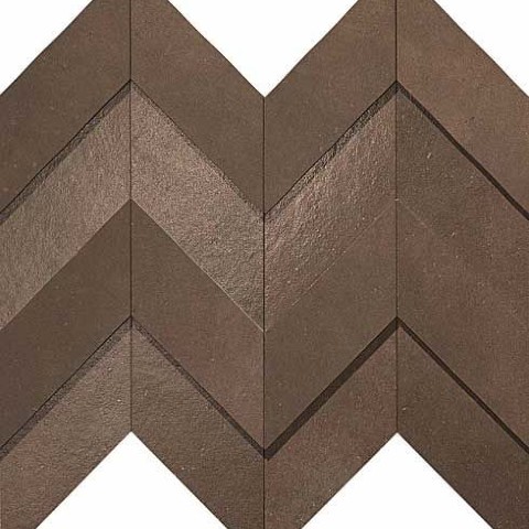 Керамический Гранит Окрашенный в Массе Dwell Brown Leather Chevron 3D