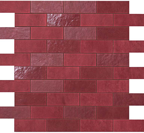 Настенная/напольная плитка из белой глины Ewall Amethyst MiniBrick