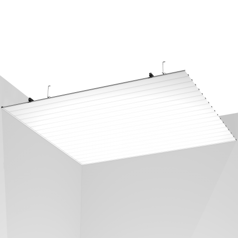 Рейка 100 мм белая, алюминий 0,4
