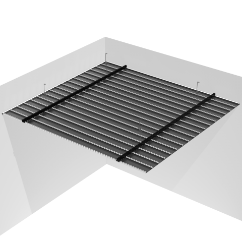 Рейка 100 мм белая, алюминий 0,4