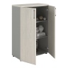 Шкаф NW 1280 закрытый белое дерево/серый 