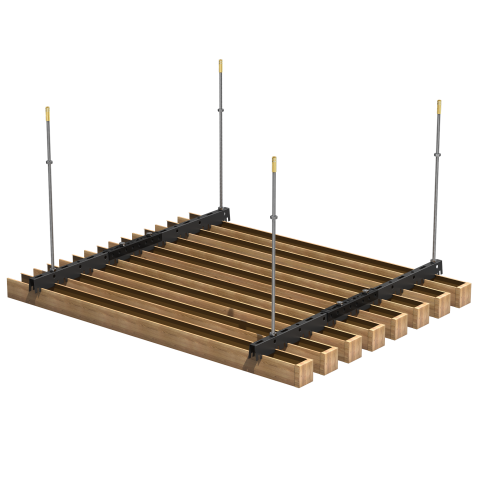 Кубообразная рейка Ш40/В80, цинк 0,45 Antique Wood, White Wood