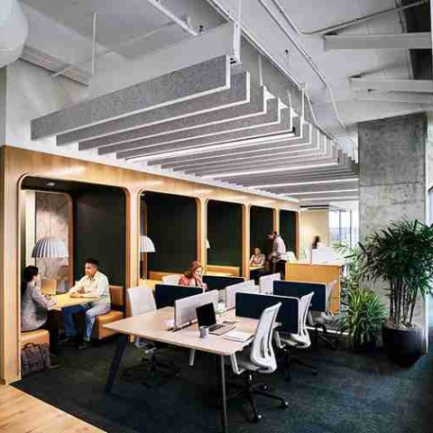 Панель акустическая декоративная баффл объёмный Н-образный