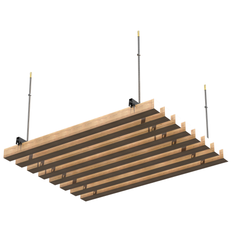 Кубообразная рейка Ш50/В100, цинк 0,45 Antique Wood, White Wood 