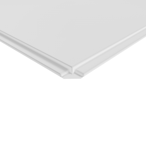 Кассета алюминий 595х595 мм открытый тип, черный, кромка "Line" 0,3 мм