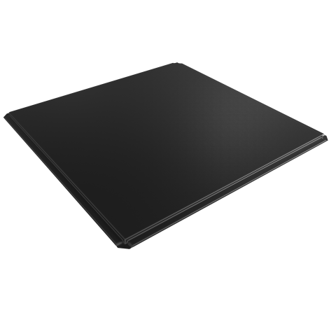 Кассета алюминий 595х595 мм открытый тип, черный, кромка "Line" 0,3 мм