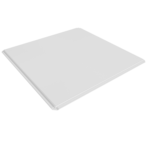 Кассета алюминий 595х595 мм открытый тип, белый, кромка "Line" 0,4 мм 