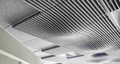 Панель акустическая декоративная модуль тип волна на потолок