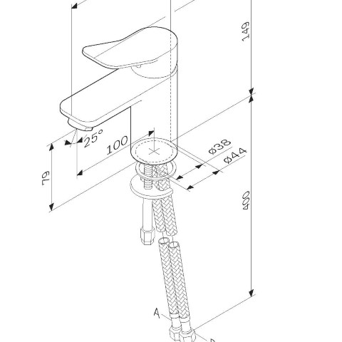 Смеситель для раковины AM.PM X-Joy F85A02122