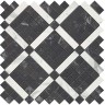 Настенная/напольная плитка из белой глины Marvel Noir Mix Diagonal Mosaic