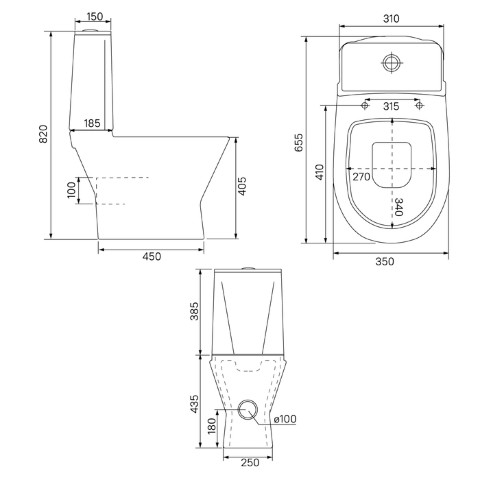 EDIRDSEi24 Edifice Rimless Унитаз-компакт