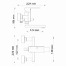 Смеситель для ванны с коротким изливом Alme арт. 1501