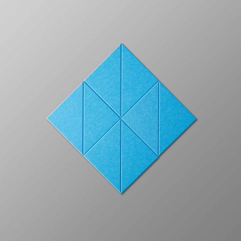 Панель акустическая декоративная треугольник равносторонний с печатью 340x295