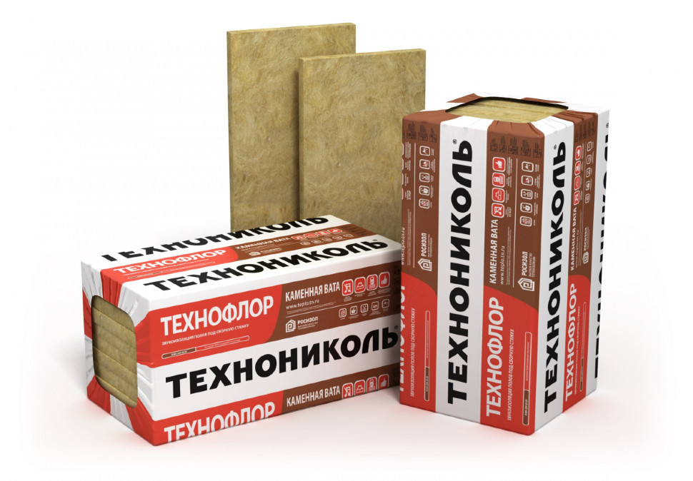 Плита минераловатная ТЕХНОНИКОЛЬ ТЕХНОФЛОР СТАНДАРТ 1200х600х120 мм ...