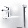 Смеситель для раковины с гигиеническим душем AM.PM F85C03000