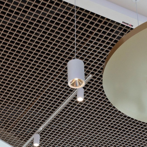 Потолок Грильято GL-15 алюминий 0,4 мм, белый h=33, 38 мм