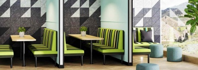 Панель акустическая декоративная треугольник прямоугольный с печатью 300x300