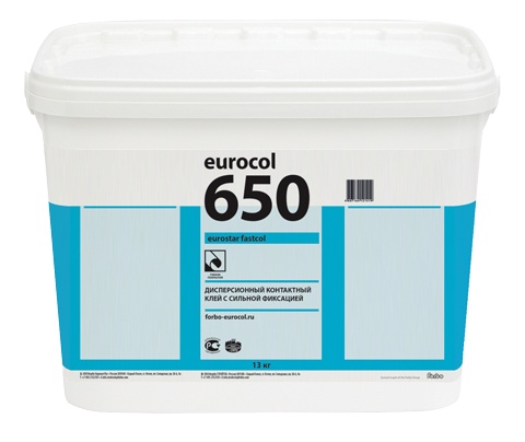 Дисперсионный контактный клей 650 EUROSTAR FASTCOL 3кг.
