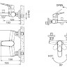 Смеситель для ванны c коротким изливом Bravat Eler, черный