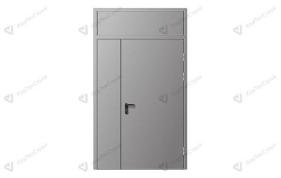 Полуторапольная противопожарная дверь с фрамугой Ei-60 ДПС-2