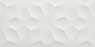 Настенная/напольная плитка из белой глины 3D Diamond White Matt 40x80